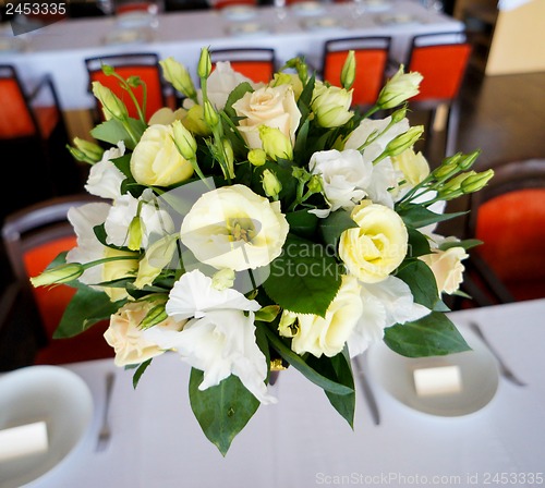 Image of Tables decorated with flowers