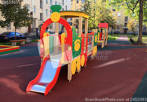 Image of playground steam train