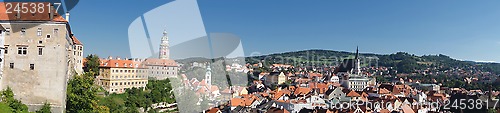 Image of aerial view of  Cesky Krumlov,Prague, Czech