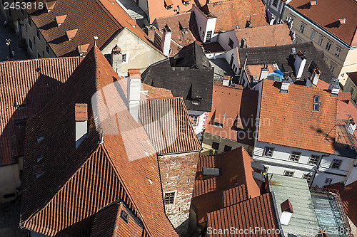 Image of Red roof of buildings in Prague 