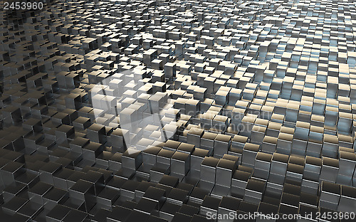 Image of abstract background steel cubes