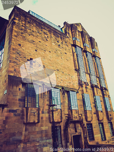 Image of Retro looking Glasgow School of Art