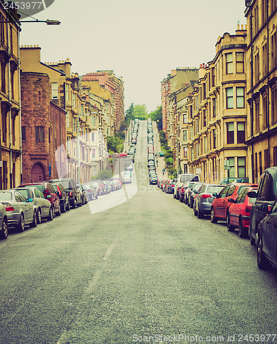 Image of Retro looking Glasgow hill