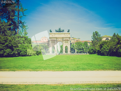 Image of Retro look Arco della Pace, Milan