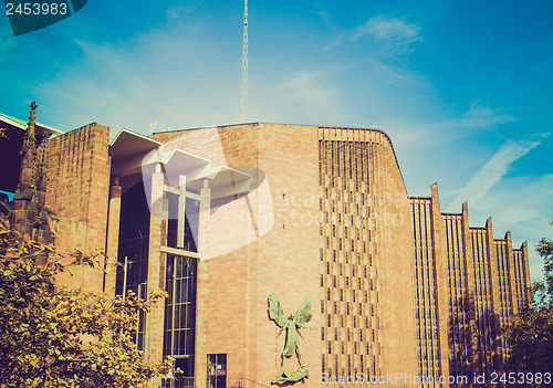 Image of Retro look Coventry Cathedral