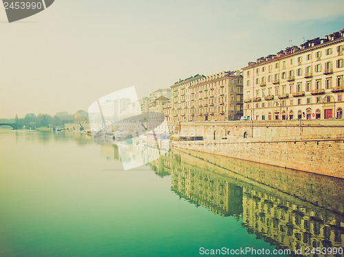 Image of Retro look River Po, Turin