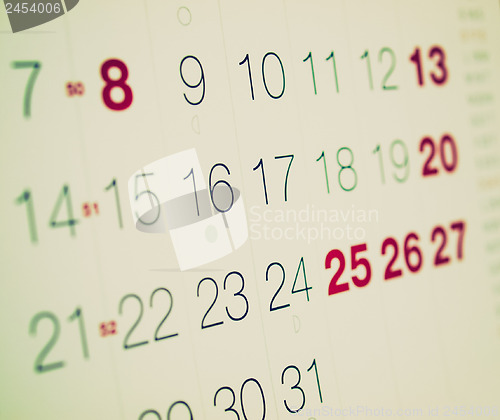 Image of Retro look Calendar