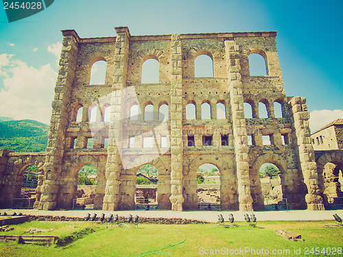 Image of Retro look Roman Theatre Aosta