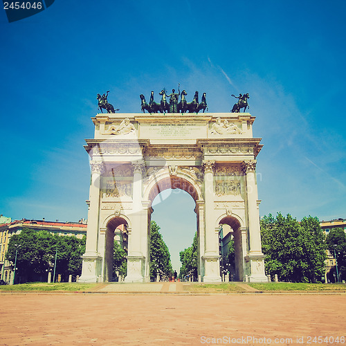 Image of Retro look Arco della Pace, Milan