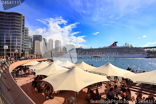 Image of Carnival Spirit docked at Circular Quay, Sydney