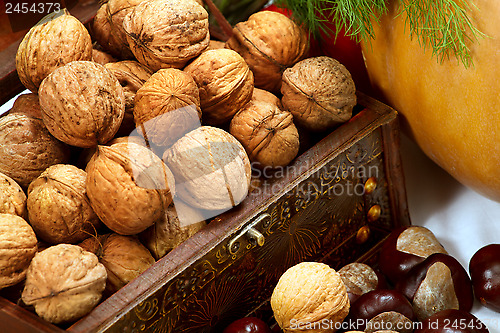 Image of Chest with walnuts 