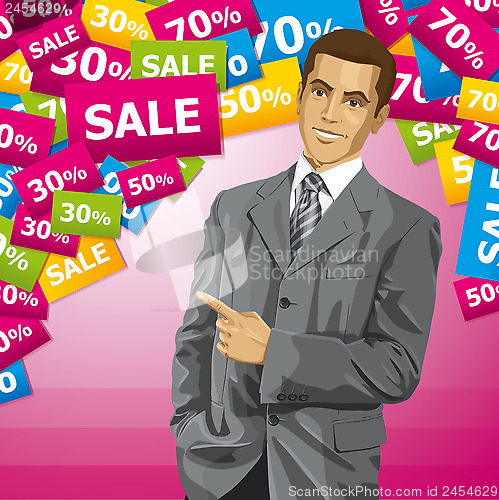 Image of Business Man With Pointing Finger

