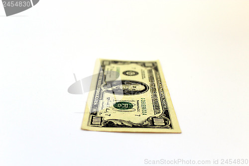 Image of hundred dollar banknote isolated