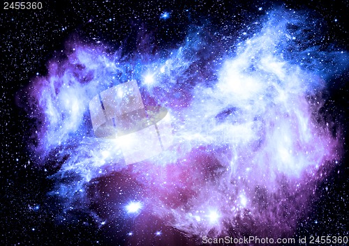 Image of galaxy in a free space