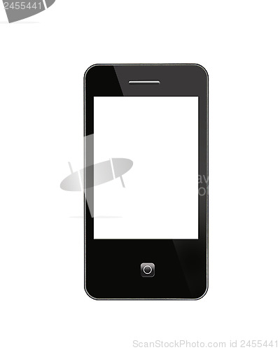 Image of black modern mobile phone