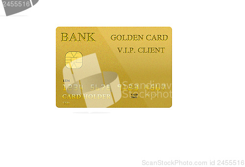 Image of credit card isolated on white background