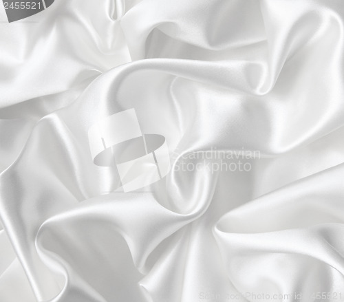 Image of Smooth elegant white silk as wedding background 