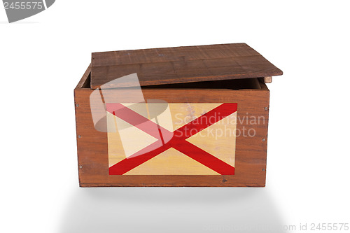 Image of Wooden crate isolated on a white background