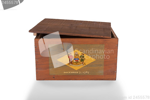 Image of Wooden crate isolated on a white background