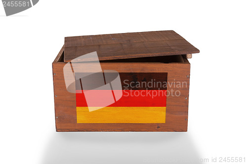 Image of Wooden crate isolated on a white background