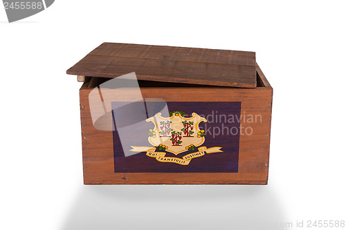 Image of Wooden crate isolated on a white background