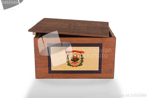 Image of Wooden crate isolated on a white background