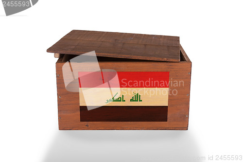 Image of Wooden crate isolated on a white background