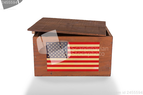 Image of Wooden crate isolated on a white background