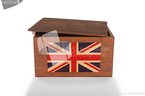 Image of Wooden crate isolated on a white background