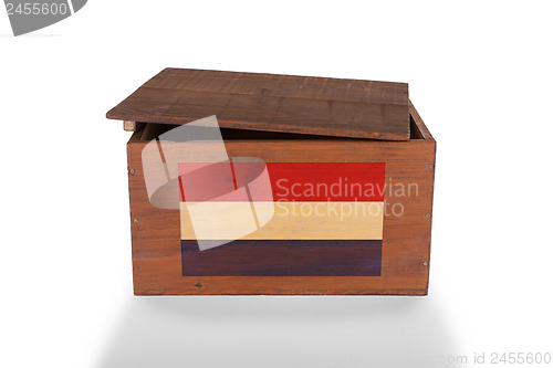 Image of Wooden crate isolated on a white background