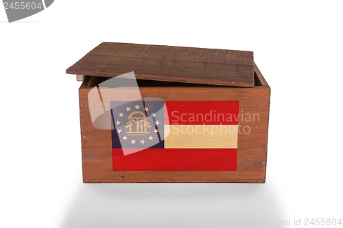 Image of Wooden crate isolated on a white background