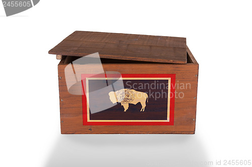 Image of Wooden crate isolated on a white background