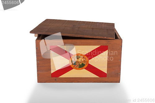 Image of Wooden crate isolated on a white background