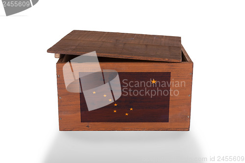 Image of Wooden crate isolated on a white background