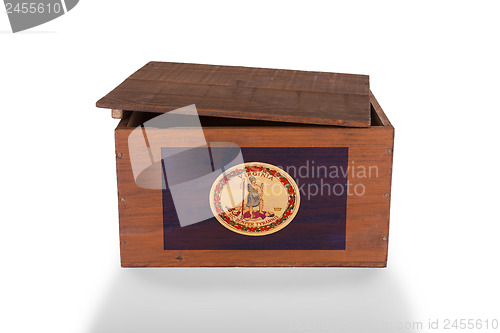 Image of Wooden crate isolated on a white background