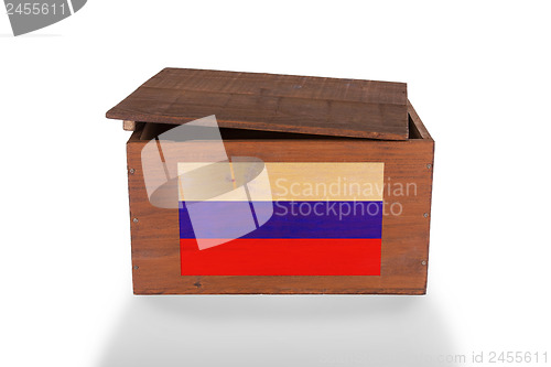 Image of Wooden crate isolated on a white background