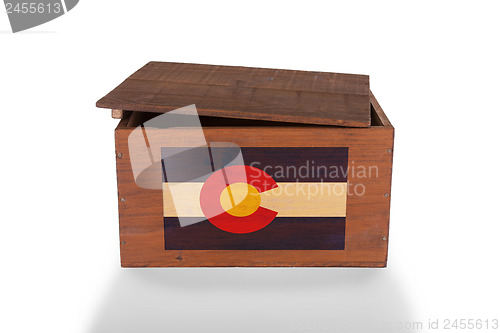 Image of Wooden crate isolated on a white background