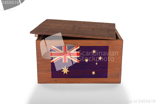 Image of Wooden crate isolated on a white background