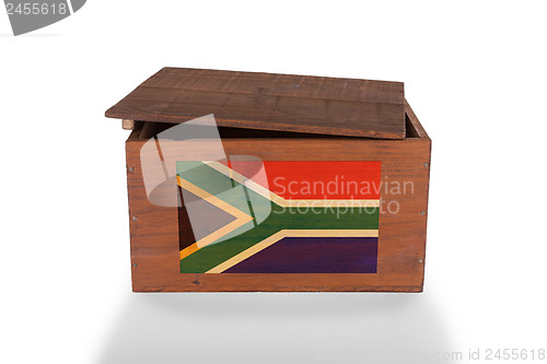 Image of Wooden crate isolated on a white background