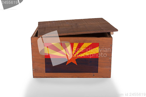 Image of Wooden crate isolated on a white background