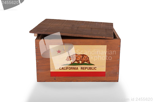 Image of Wooden crate isolated on a white background