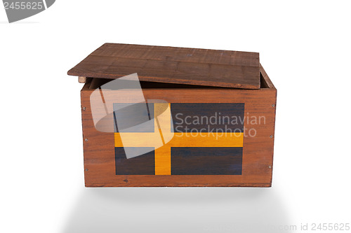 Image of Wooden crate isolated on a white background