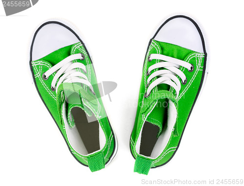 Image of Green Sneakers top view