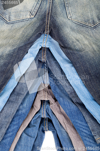 Image of many different jeans