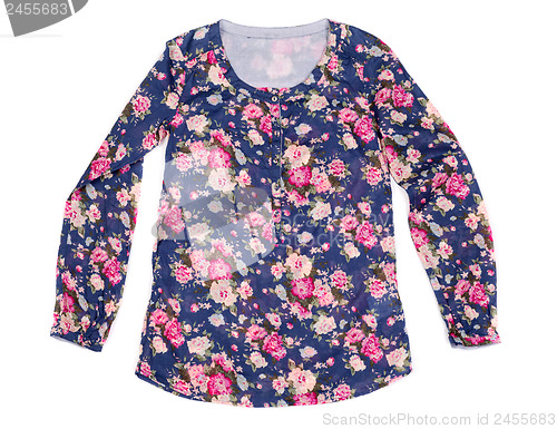 Image of ladies blouse with floral print