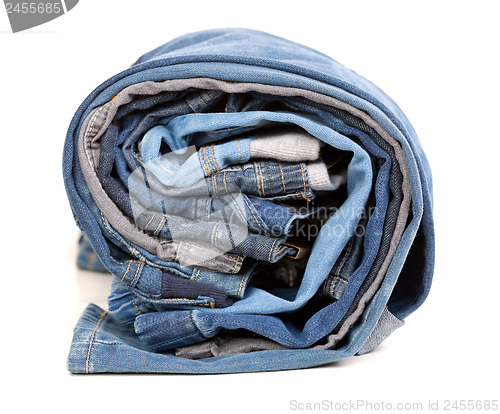 Image of Different jeans, rolled up
