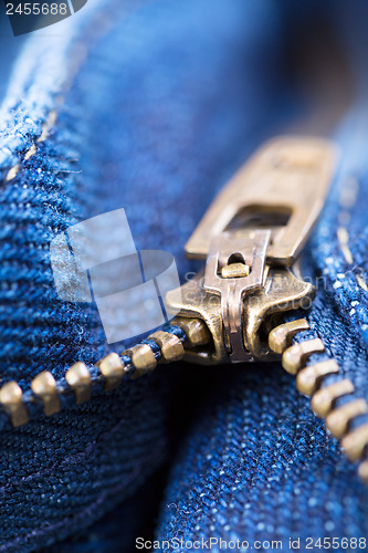 Image of close up zipper