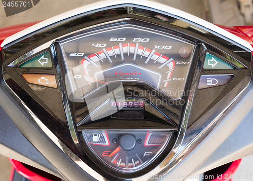 Image of motorbike speedometer