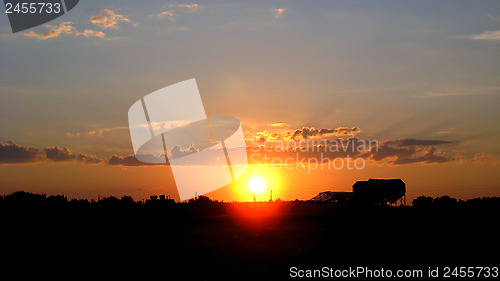 Image of Dark summer decline above the river