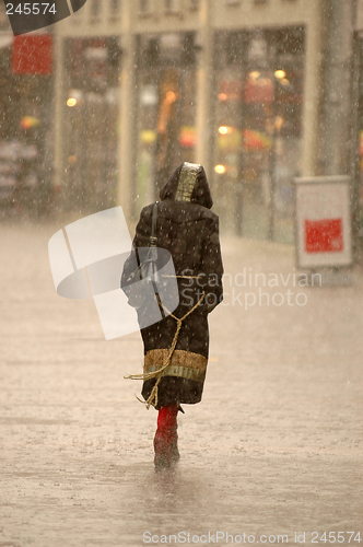 Image of Woman in the rain